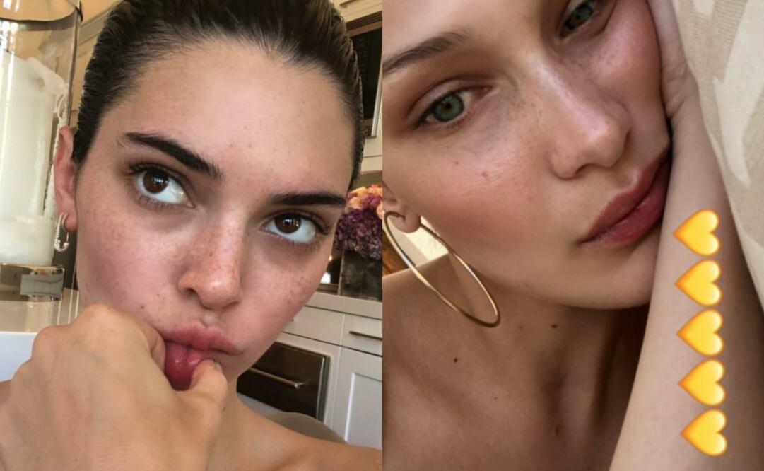 Las modelos apuestan por la belleza al natural. Foto: Instagram kendalljenner/bellahadid