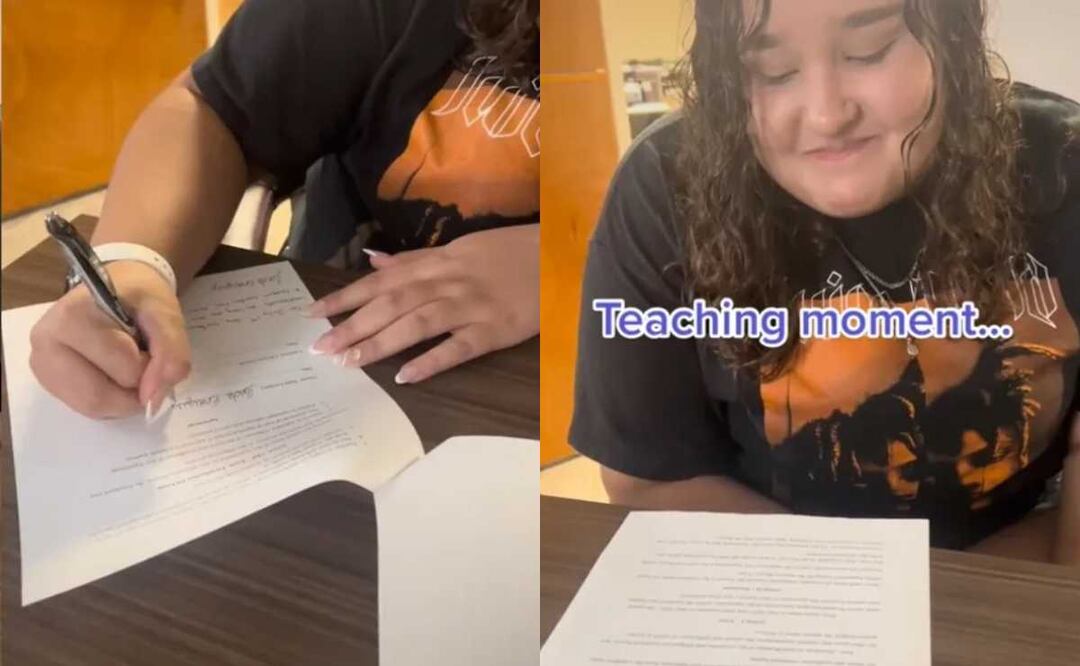 Durante la grabación se puede ver que el contrato incluye una serie de clausulas. Sin embargo, no fueron mostradas a detalle