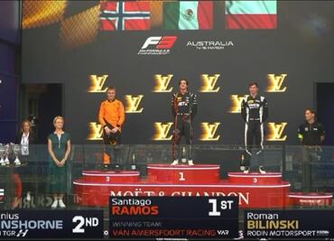 Fórmula 3: Santiago Ramos, piloto mexicano, terminó en primer lugar en Australia