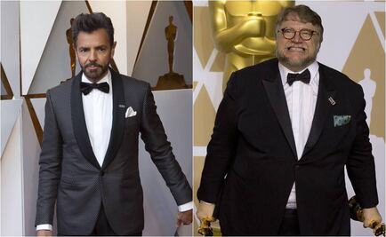 El abrazo de Guillermo del Toro y Eugenio Derbez tras el Oscar