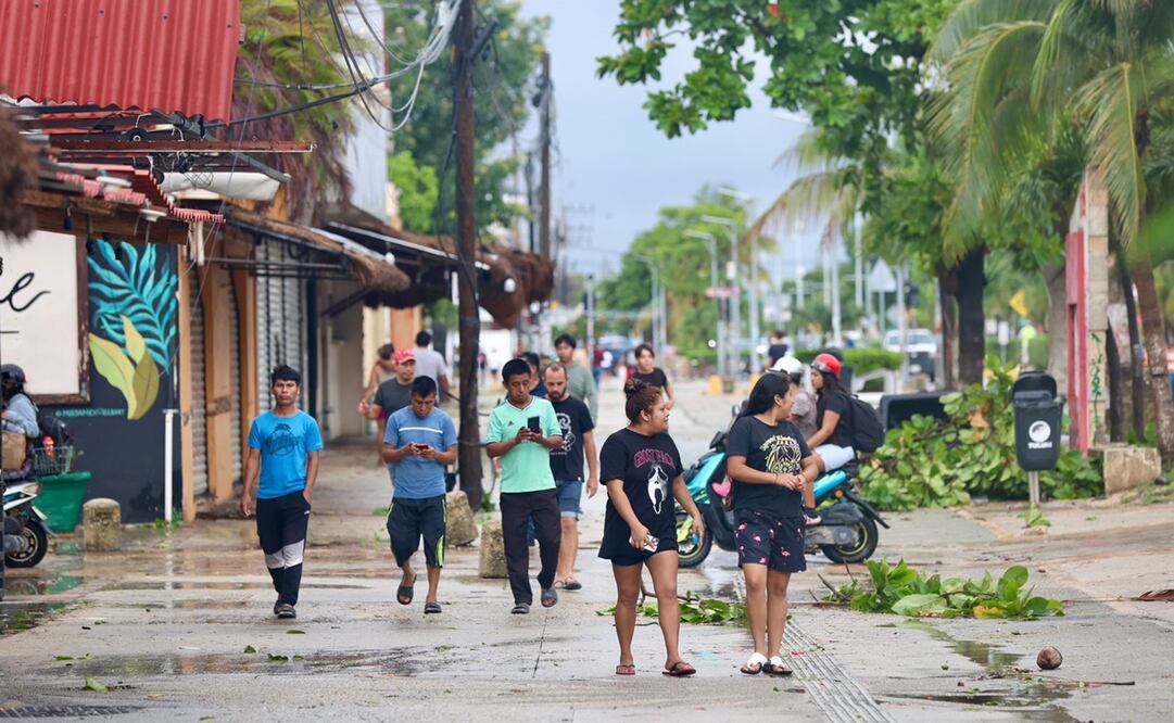 Estragos del huracán Beryl en Tulum. Foto: Valente Rosas / EL UNIVERSAL