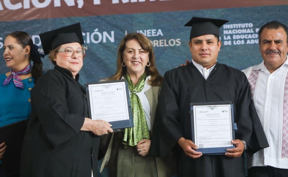 Anuncia gobernadora becas para personas mayores de 15 años que estudien primaria y secundaria (04/03/2026). Foto: Especial