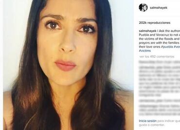 Salma Hayek calls on authorities to help victims of 'Earl'