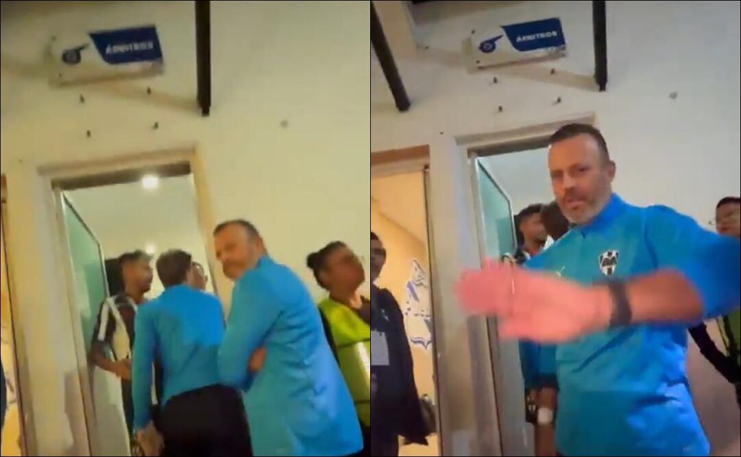 Futbolistas de Rayados ingresaron a la fuerza al vestuario de los árbitros; directiva del América reaccionó / FOTOS: Captura de Pantallas @ClaroSports