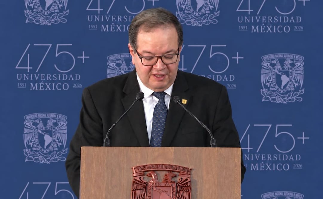 El rector Leonardo Lomelí en el marco de conmemoración por los 475 años de la fundación de la Real Universidad de México el 21 de septiembre de 2026. Foto: UNAM
