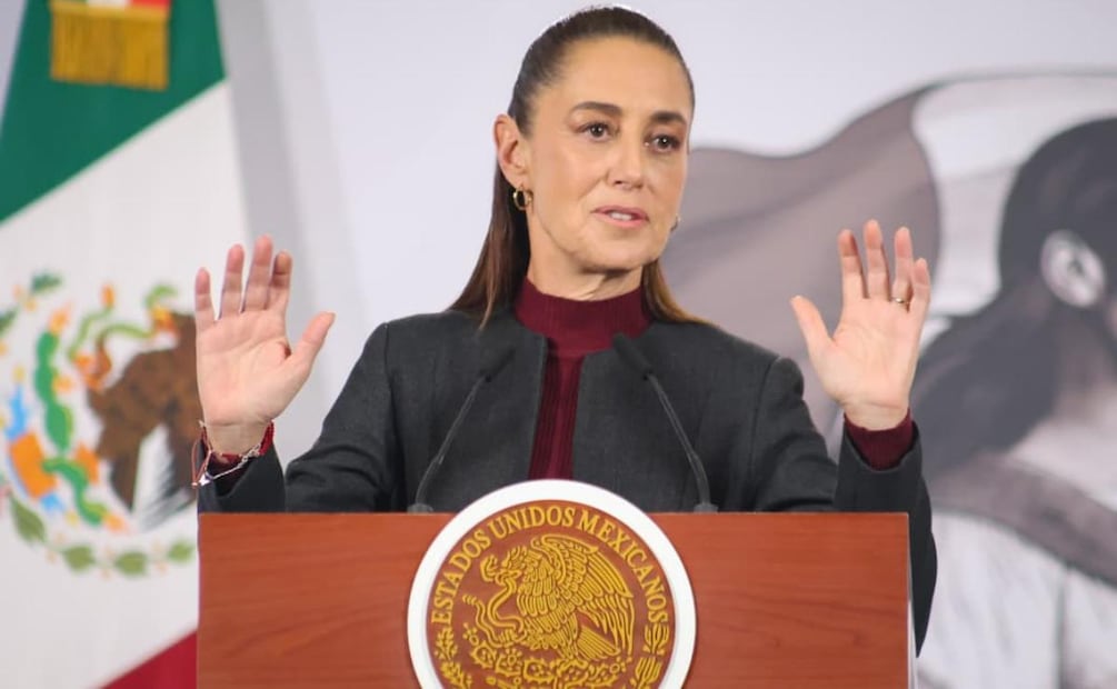 Presidenta Claudia Sheinbaum durante su conferencia matutina desde Palacio Nacional (13/02/2026). Foto: Luis Camacho / EL UNIVERSAL