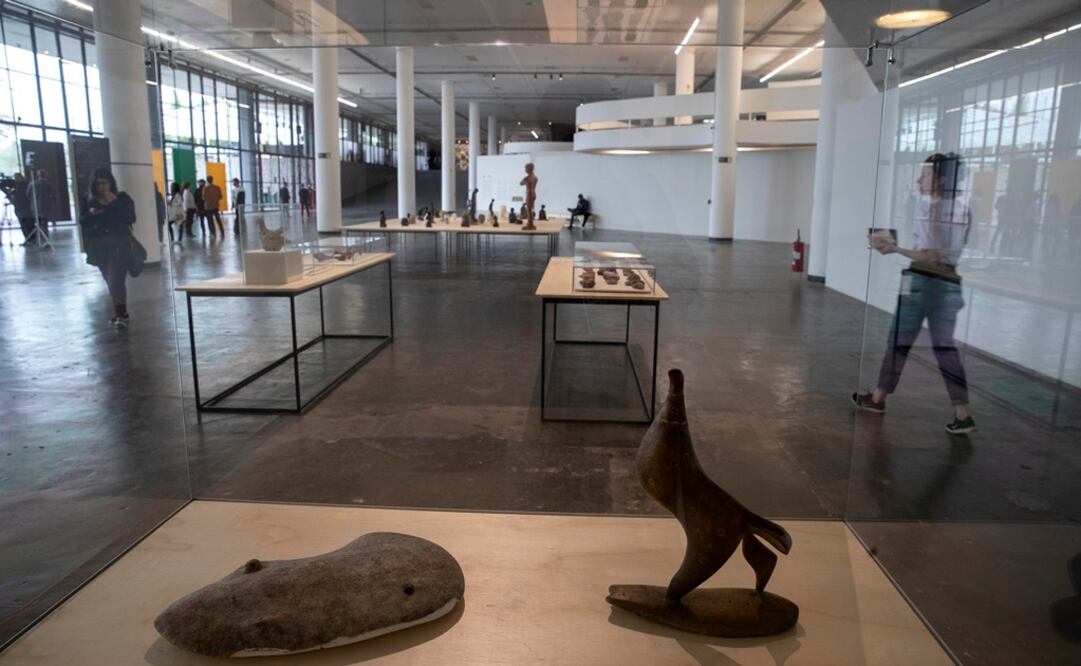 "Monumento a los Pajaros" del artista español Alberto Sánchez en el pabellón de la Bienal de Sao Paulo. Foto: EFE/Sebastião Moreira