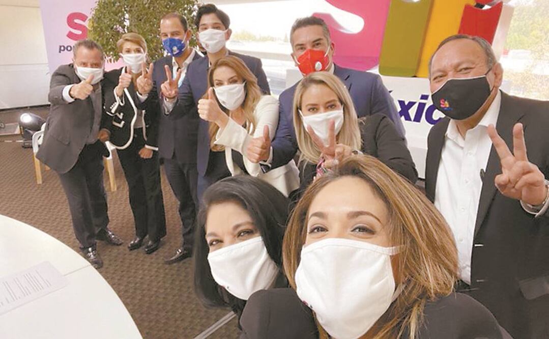 Líderes de oposición, así como de la organización Sí por México, se reunieron en un hotel en el sur de la Ciudad de México. Foto: ESPECIAL
