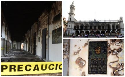 Se incendia parte de Palacio Municipal de Veracruz