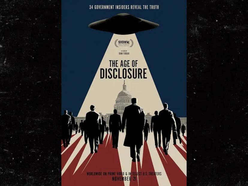 Póster del documental The Age of Disclosure. Foto: Farah Films