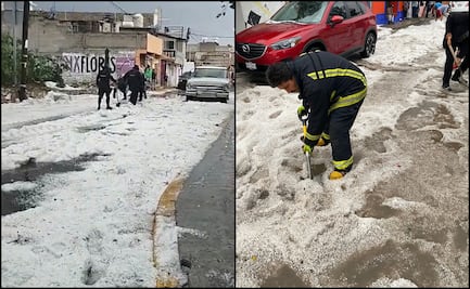 Lluvia y granizada mantienen en alerta a vecinos y cuerpos de rescate en Tula, Hidalgo