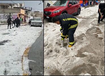 Lluvia y granizada mantienen en alerta a vecinos y cuerpos de rescate en Tula, Hidalgo