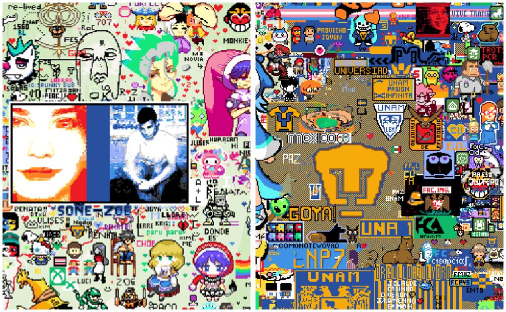 La portada de la película mexicana "Amarte te duele" y el escudo los pumas de la UNAM. Foto: Captura de pantalla