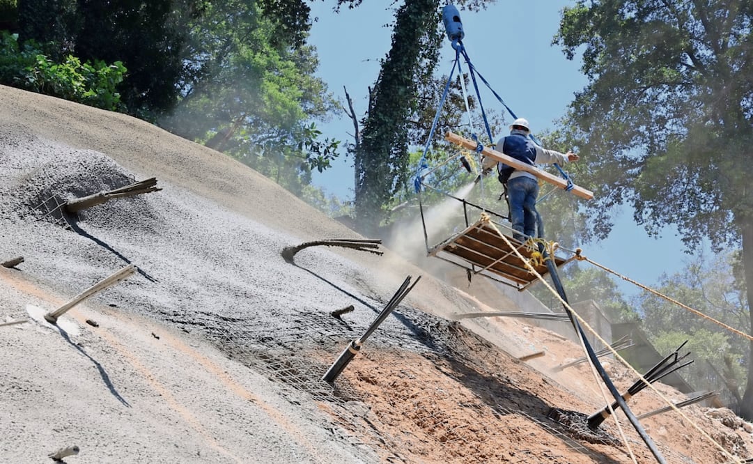 El municipio de Huixquilucan ha estabilizado cinco de los seis taludes marcados como prioritarios por los daños causados por las lluvias de 2024. Foto: Especial