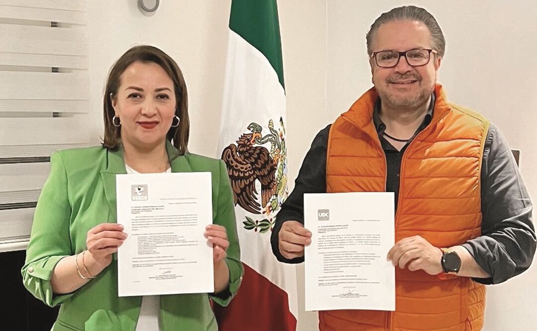 Lenin Pérez, posible candidato del Verde y la UDC, dio a conocer el registro de alianza ante las autoridades electorales. Foto: Tomada de Twitter