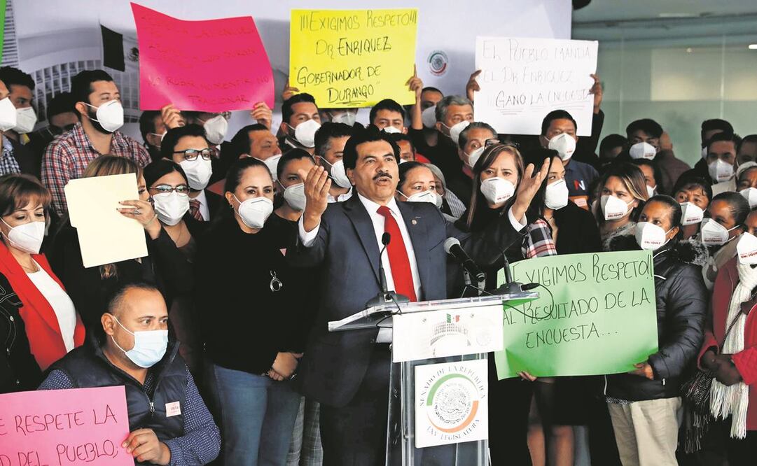 El senador de Morena José Ramón Enríquez acusó que la elec- ción de candi- dato estuvo amañada. Foto: Diego Simón/ EL UNIVERSAL.
