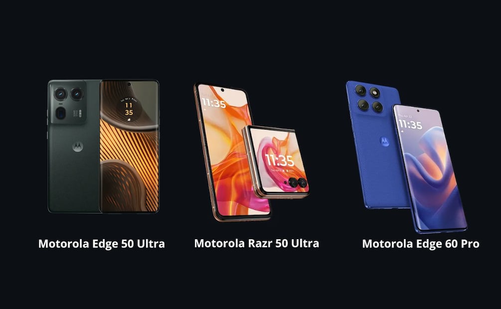 Estos son algunos modelos de Motorola que son considerados gama alta. Foto: Especial