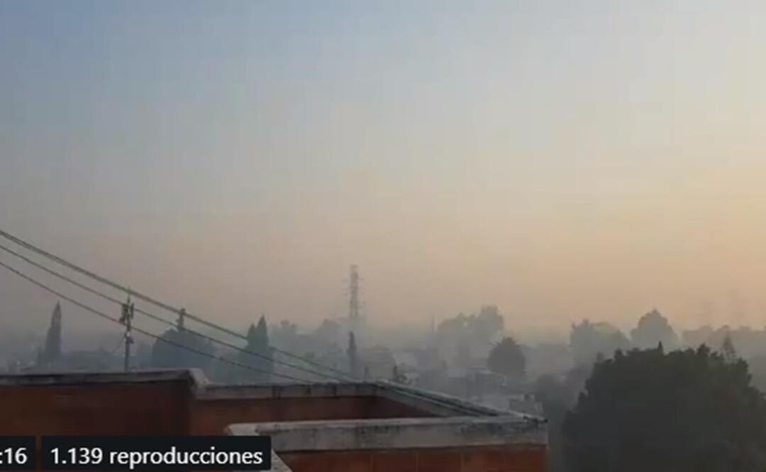 Amanecen con humareda zona Sur y Oriente por incendio en Cuemanco