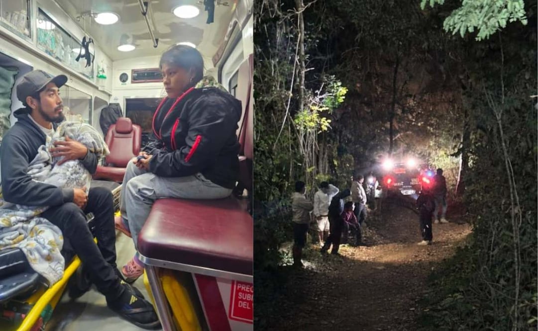 Rescatan al niño Mateo que se extravió en montes de Temozón (05/02/2026). Foto: Especial