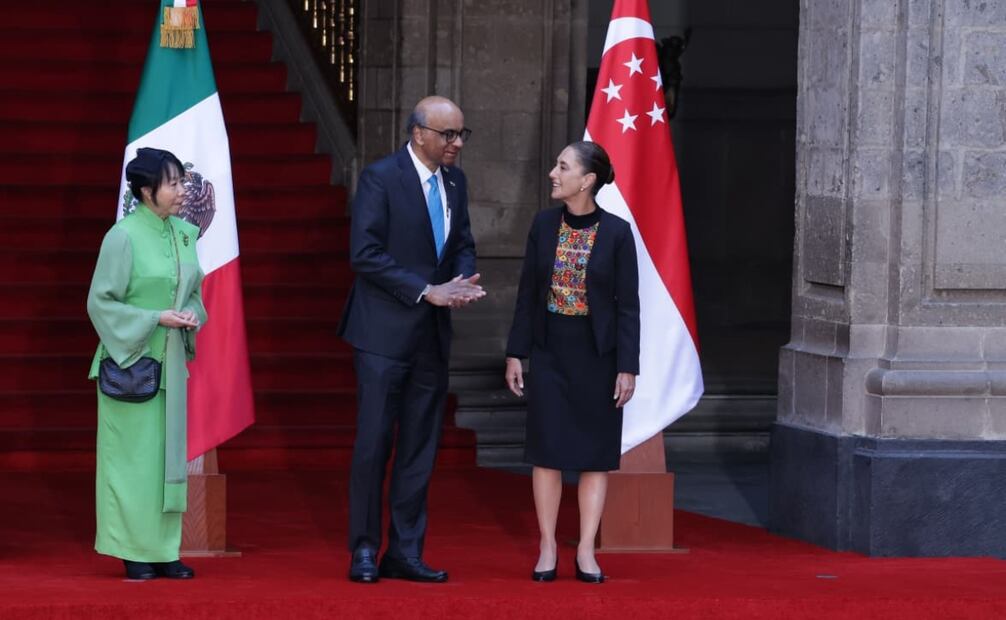 Ciudad de México 1 diciembre 2025 La presidenta Claudia Sheinbaum Pardo encabezó la Ceremonia oficial de bienvenida al Presidente de Singapur,
Tharman Shanmugaratnam, en el Patio de Honor de Palacio Nacional. Foto: Fernanda Rojas /El Universal