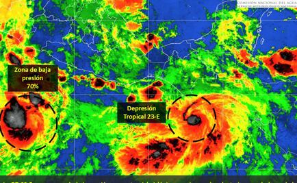 Se formó la depresión tropical 23-E en el Océano Pacífico