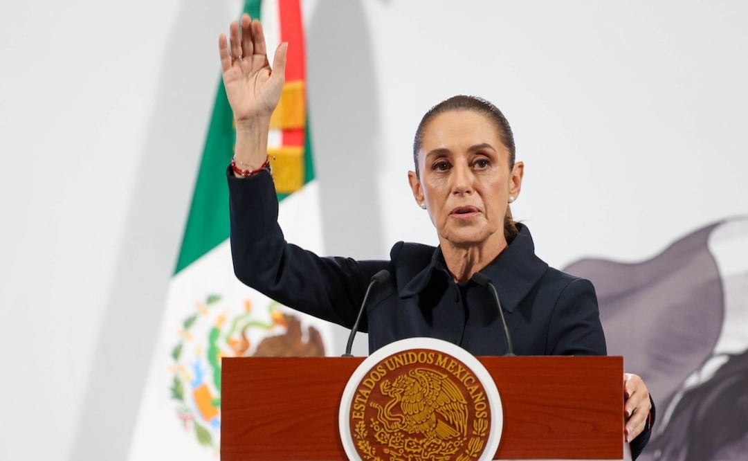 Claudia Sheinbaum Pardo en su Mañanera del Pueblo en Palacio Nacional este jueves 21 de agosto de 2025. Foto: Moisés Pablo/ Cuartoscuro
