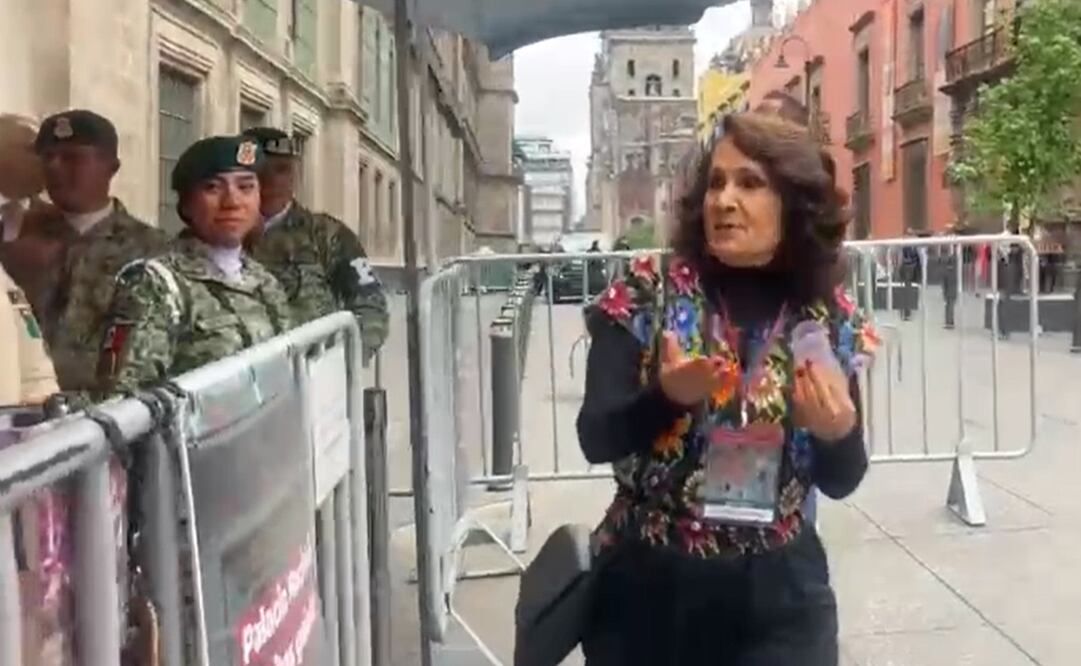 Dolores Padierna llegó esta tarde a Palacio Nacional. Foto: captura de video
