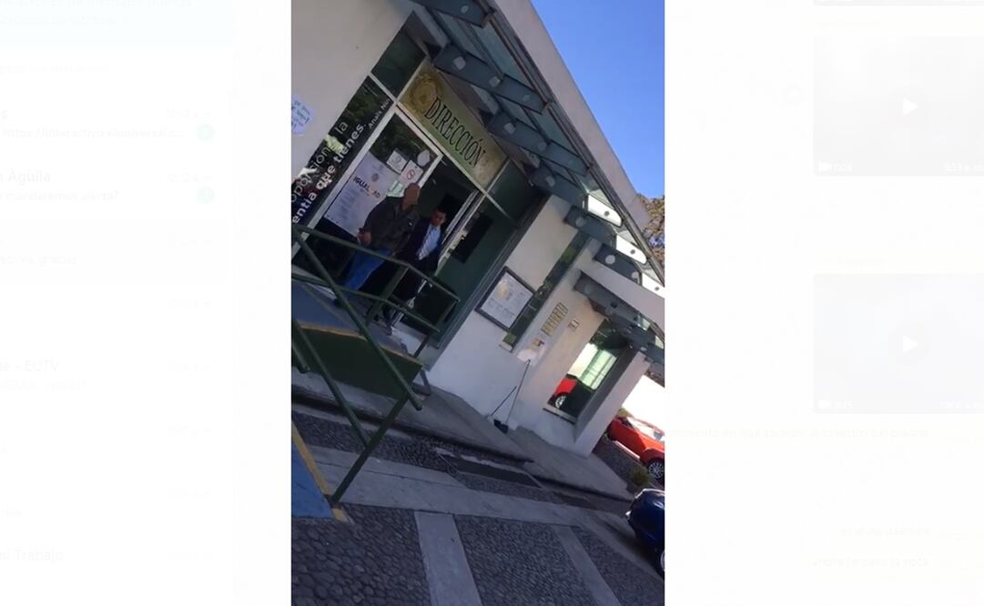 Foto: tomada de video en que es expulsado de la escuela