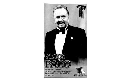 La despedida a Paco que se transmitió en vivo  