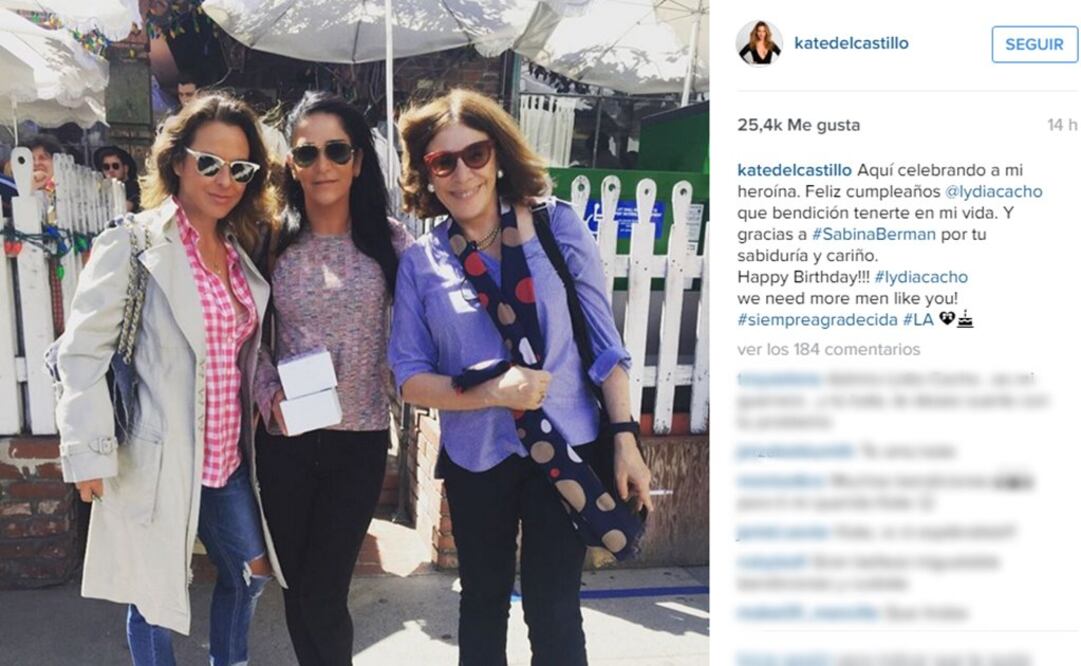 Foto: Tomada del Instagram de Kate del Castillo