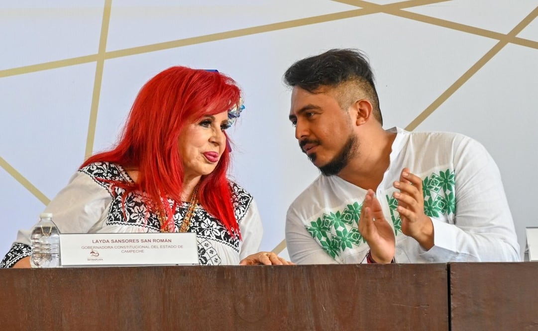 José Antonio Jiménez Gutiérrez, diputado local de Morena, en una fotografía del pasado 22 de septiembre de 2025 en Seybaplaya, Campeche, junto a la gobernadora Layda Sansores. Foto: Especial