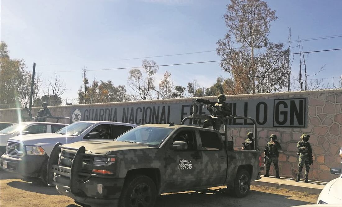 Integrantes de la Guardia Nacional en Fresnillo. La violencia en Zacatecas es por disputas entre el CJNG y el Cártel de Sinaloa, indica ONG. Foto: ARCHIVO EL UNIVERSAL