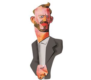 El joven señor pago