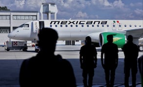 Avión de Mexicana de Aviación en el Aeropuerto Internacional Felipe Ángeles, en Santa Lucía. Foto: Fernanda Rojas /EL UNIVERSAL