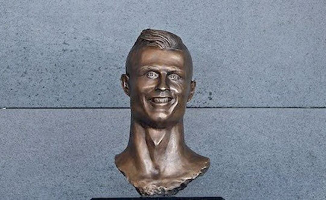 Especial. Busto de Cristiano Ronaldo realizado en Portugal para conmemorar al futbolista