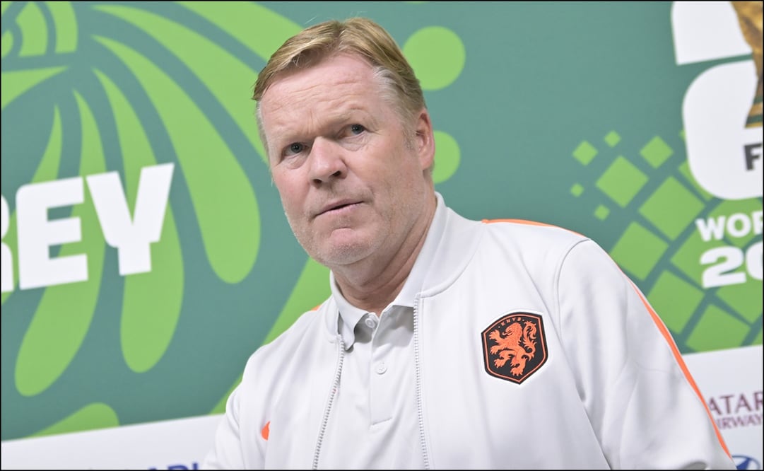 El seleccionador de Países Bajos Ronald Koeman, durante una conferencia de  prensa en el Mundial 2026. FOTO: EFE