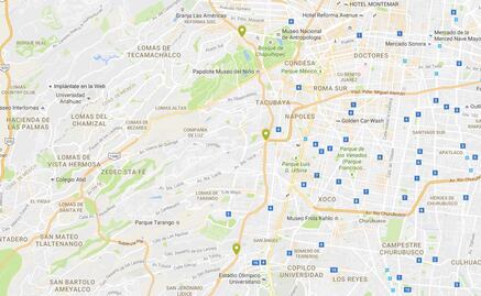 Mapa. Asaltos en Periférico