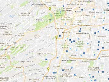 Mapa. Asaltos en Periférico