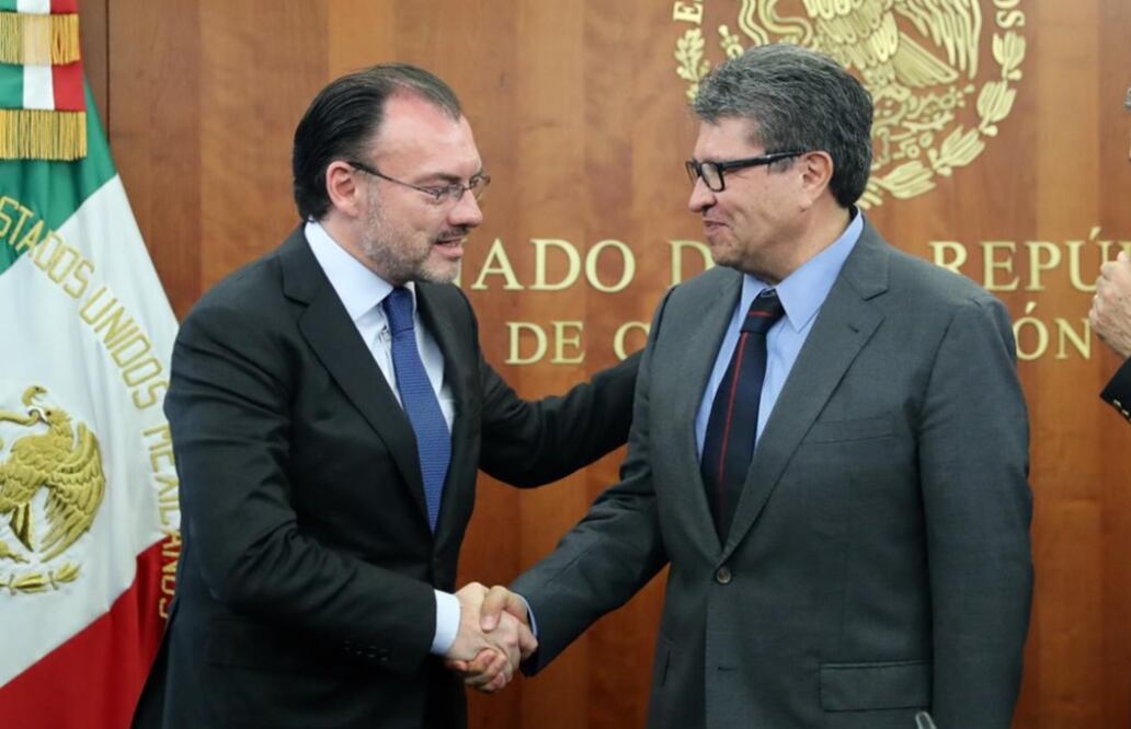 Monreal y Videgaray se reunieron en las oficinas de la Jucopo. Foto: Lucía Godínez/EL UNIVERSAL