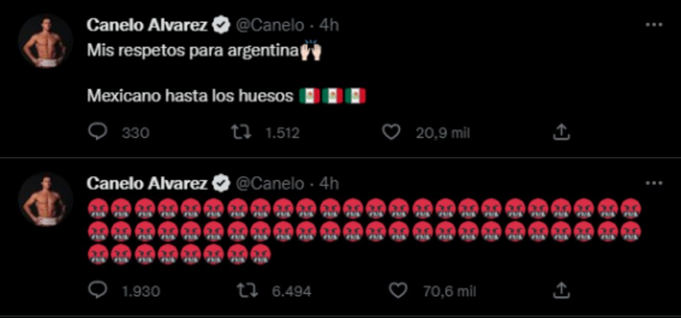 Así reaccionó el Canelo Álvarez a la derrota de la Selección Mexicana ante Argentina en Qatar 2022