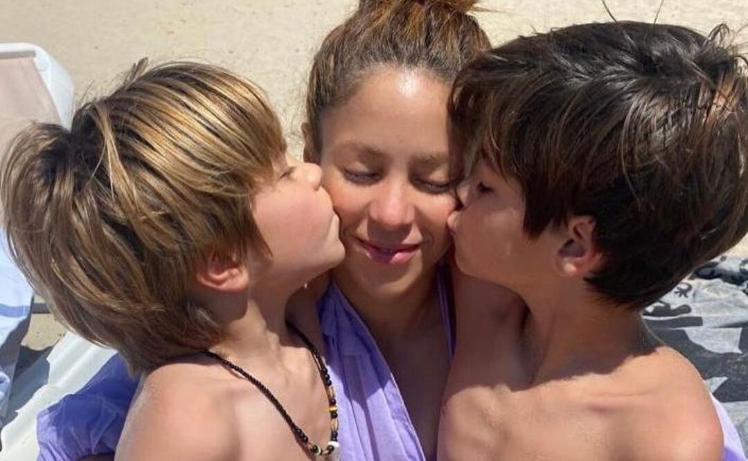 Shakira y sus hijos. Fuente: Instagram @shakira