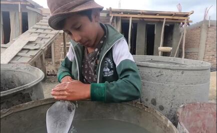 El niño albañil con 9.7 de promedio que sueña con ser arquitecto