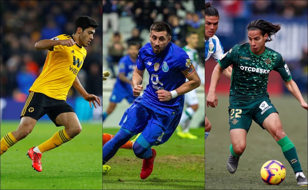 Raúl Jiménez, Héctor Herrera y Diego Lainez. Foto: Especial