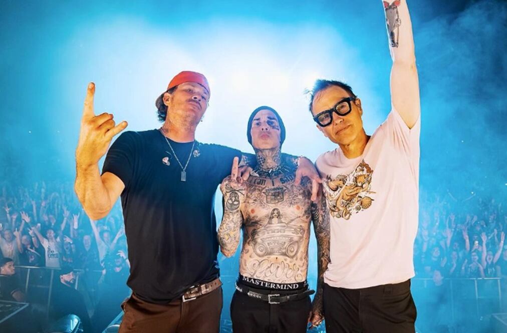 Travis, Tom y Mark, integrantes de Blink-182, se presentan mañana en el Auditorio
 GNP. 
Foto: Instagram