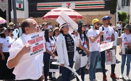 Familia LeBarón encabeza marcha por la justicia y la paz en Puebla