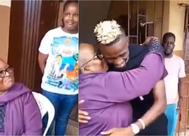 VIDEO: Víctor Osimhen y su emotivo reencuentro con su profesora de primaria en Nigeria