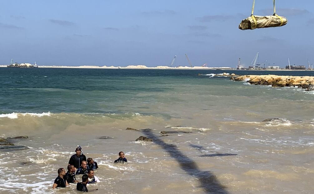 Egipto presentó los restos de una ciudad sumergida frente a la costa de Alejandría. Foto: EFE/ Pablo De Aguinaco.