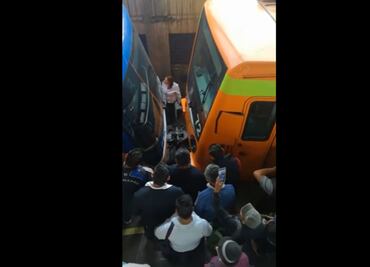 Captan desperfecto de tren en Metro Acatitla