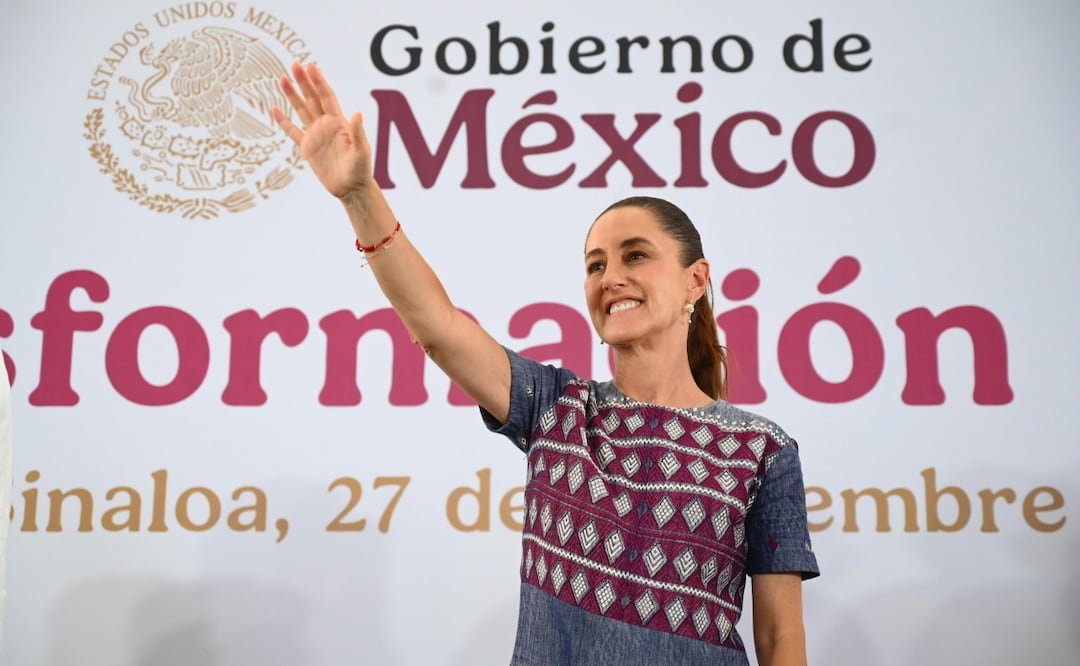 Presidenta Claudia Sheinbaum durante su gira en Sinaloa con motivo de su primer informe de Gobierno (27/09/2025). Foto: Presidencia