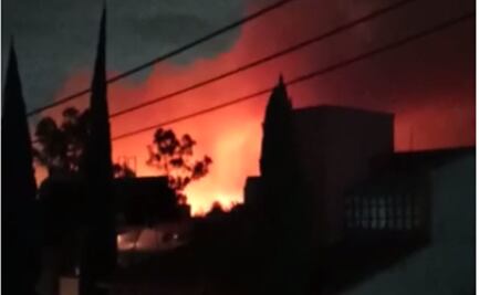 Registran incendio en pastizal de Xochimilco 